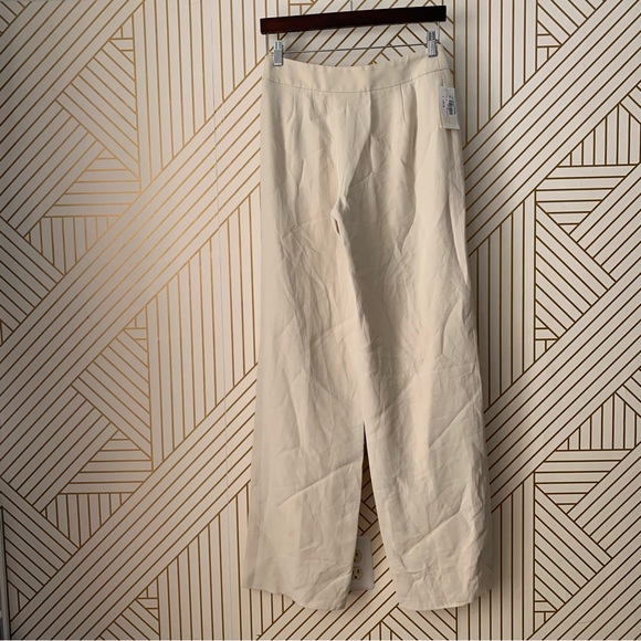 Giorgio Armani NWT 100% silk cream wide leg pants size 40 - Picture 4 of 14